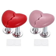 4Pcs Toilet Tank Button Toilet Button Pusher Toilet Replacement Red Pink