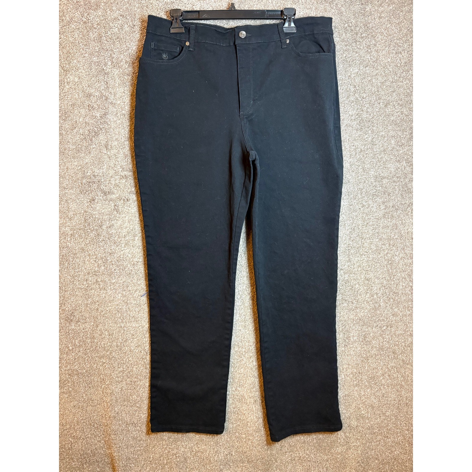 Gloria Vanderbilt Amanda Black Straight Leg Jeans Women's Size 14