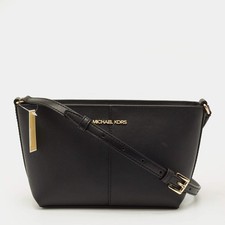 Borsa a tracolla Michael Kors Jet Set da viaggio in pelle nera
