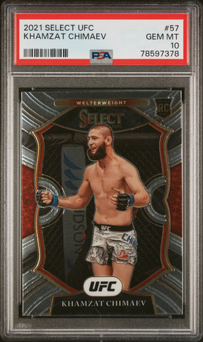 2021 Panini Select UFC Rookie Khamzat Chimaev #57 PSA 10
