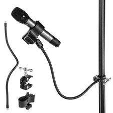 Gooseneck Microphone Stand Crab Clamp - Rotatable Microphone Clip with Flexib...