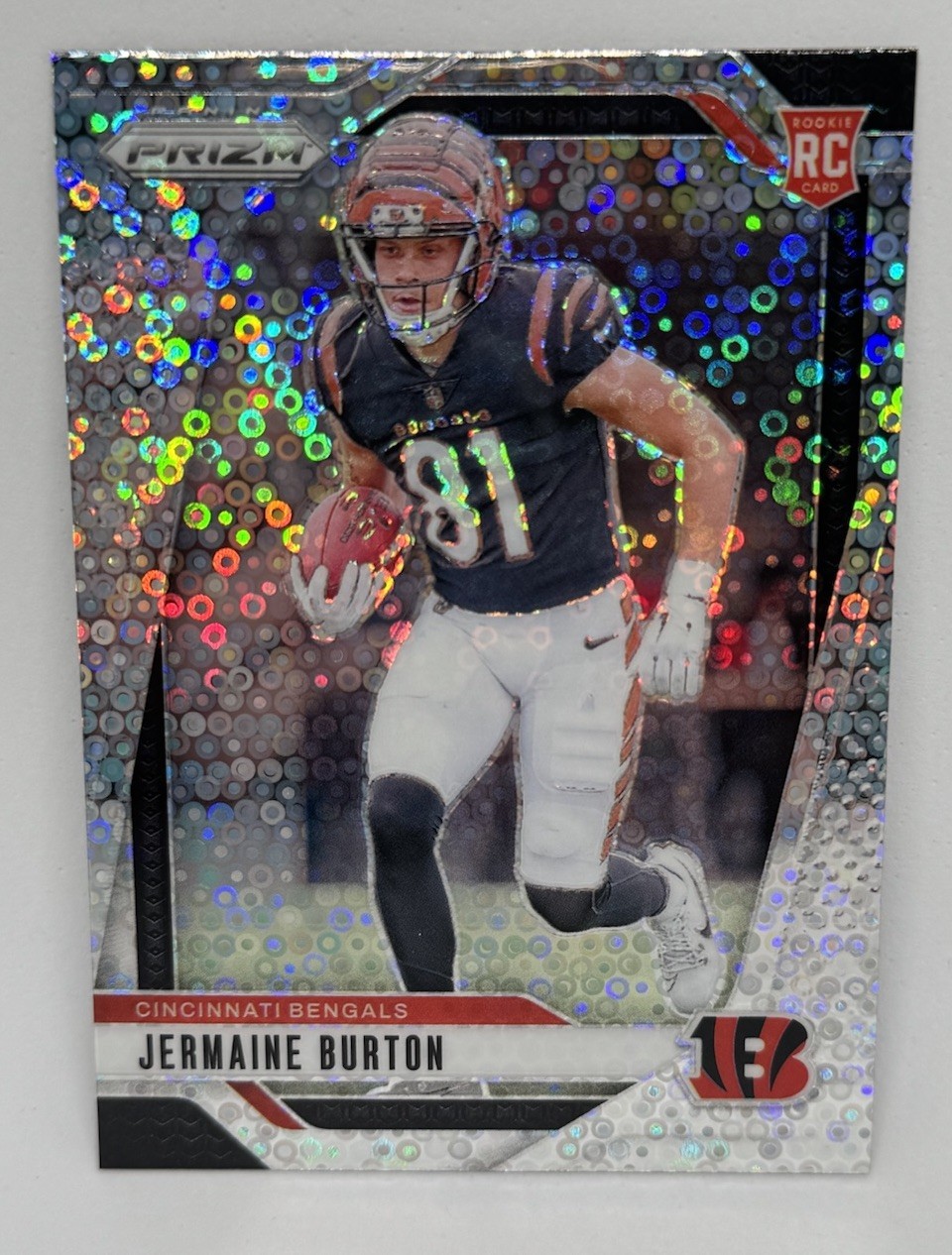 2024 Panini Prizm Jermaine Burton #350 No Huddle Prizm Rookie (RC)