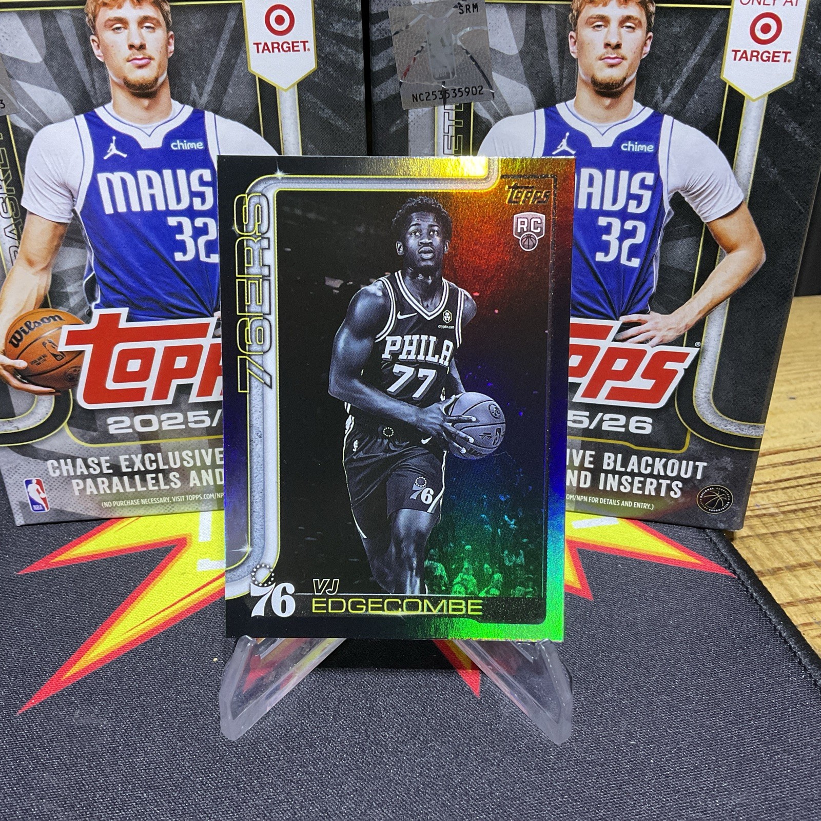 2025-26 Topps VJ Edgecombe Blackout Variation RC Rookie #203