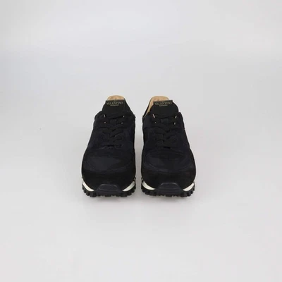 Baskets basses Rockstud en daim et nylon camouflage noir Valentino - Photo 1/4