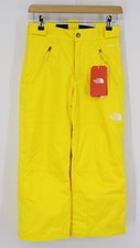 THE NORTH FACE KIDS UNISEX SNOWQUEST SKI PANTS S 7/8Y YELLOW RRP &pound;110 IB