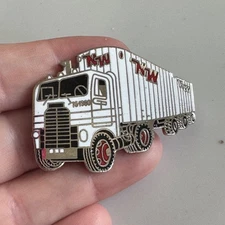 Vintage NationsWay Transport NW Twin Trailer Semi Truck Logo Pin Nations Way