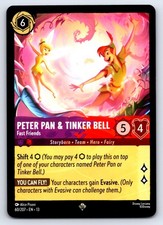 Peter Pan Tinker Bell - Fast Friends 60/204 Attack of the Vine Lorcana NM/M