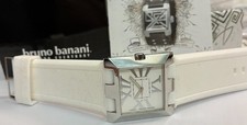 BRUNO BANANI Damenuhr Edelstahl weiß XT SQUARE NEITH BR25750 LADIES Banani-Box S