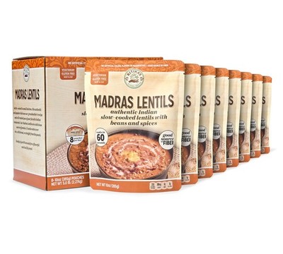 Ritika s Global Grains Madras Lentils, Authentic Indian Pack of 8, Lentils