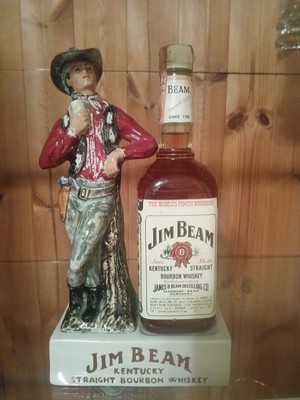 Jim Beam Cowboy Mit Alter Flasche 