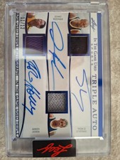 2025 Leaf In the Game Used Triple Auto (Oneal, Rodman, Horry)