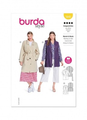 Burda Papier Schnittmuster 5840