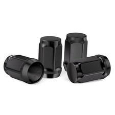 Lug Nuts 1/2" x20 Closed End Bulge Acorn Lug Nuts 1/2-20 Black 3/4" 19mm Hex