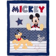 Mickey Mouse: Let's Go Mickey Comforter and Fitted Sheet by Disney Baby