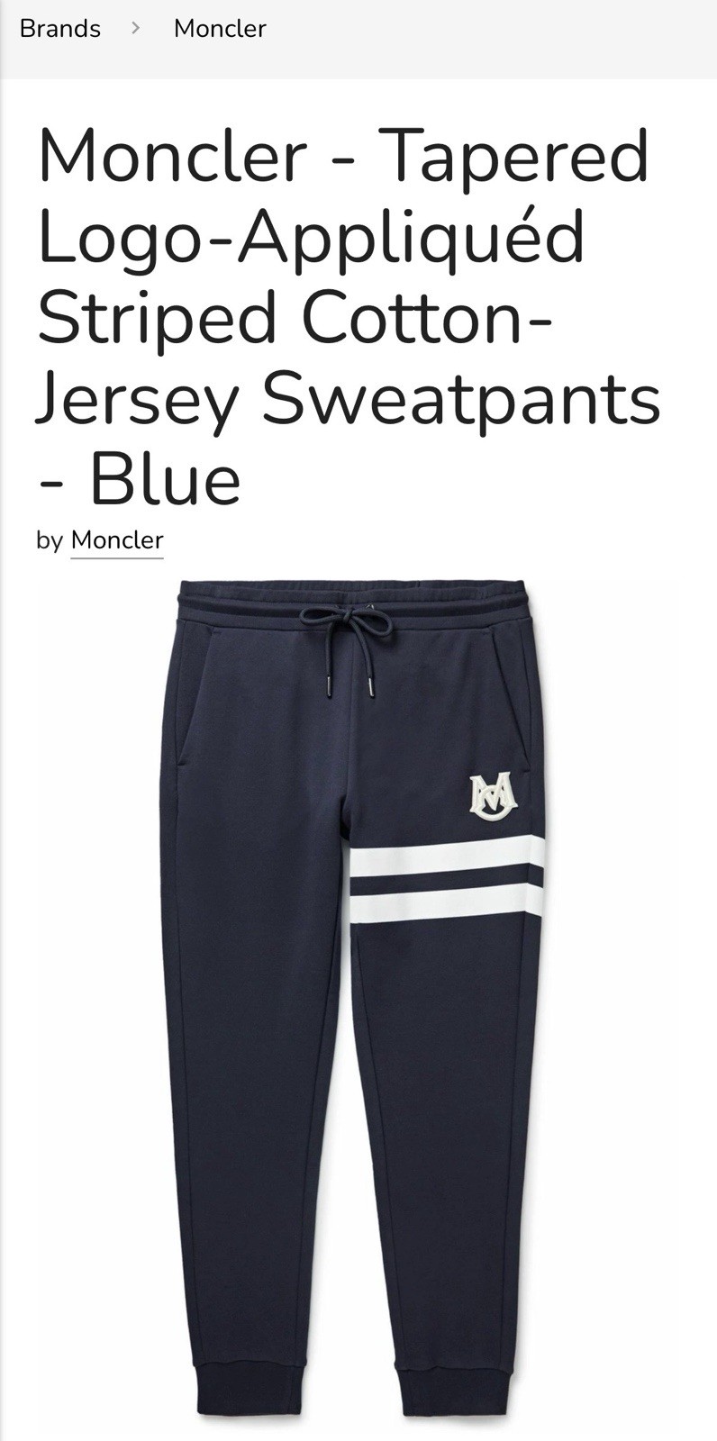 Rare Moncler Tapered Logo-Appliquéd Stripes Cotton Pants And Sweater thumbnail 18