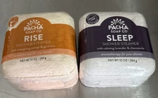 2 /3x3x2” Bars Pacha Soap Co Shower Steamers /Sleep @ Rise NEW