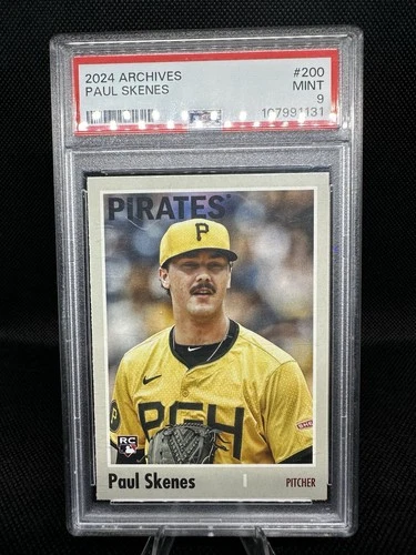 2024 Topps Archives - 1970 Topps Paul Skenes #200 (RC) psa9