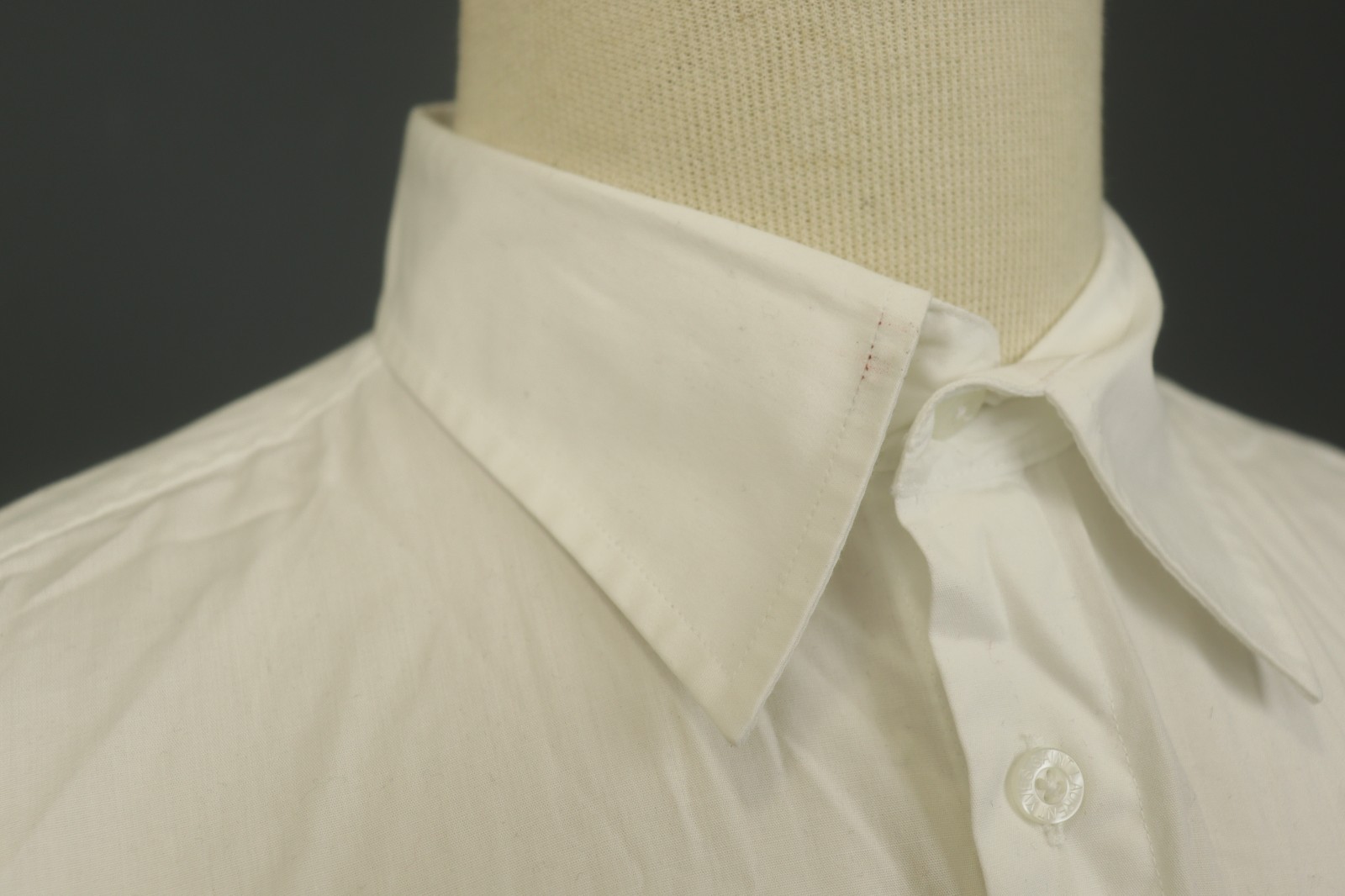 Camicia bianca Yves Saint Laurent Pour Homme manica corta cotone con bottoni taglia XL