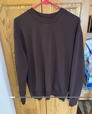 Varley DoubleSoft Women's Brown Solid Crew Neck Pullover Sweatshirt Size M