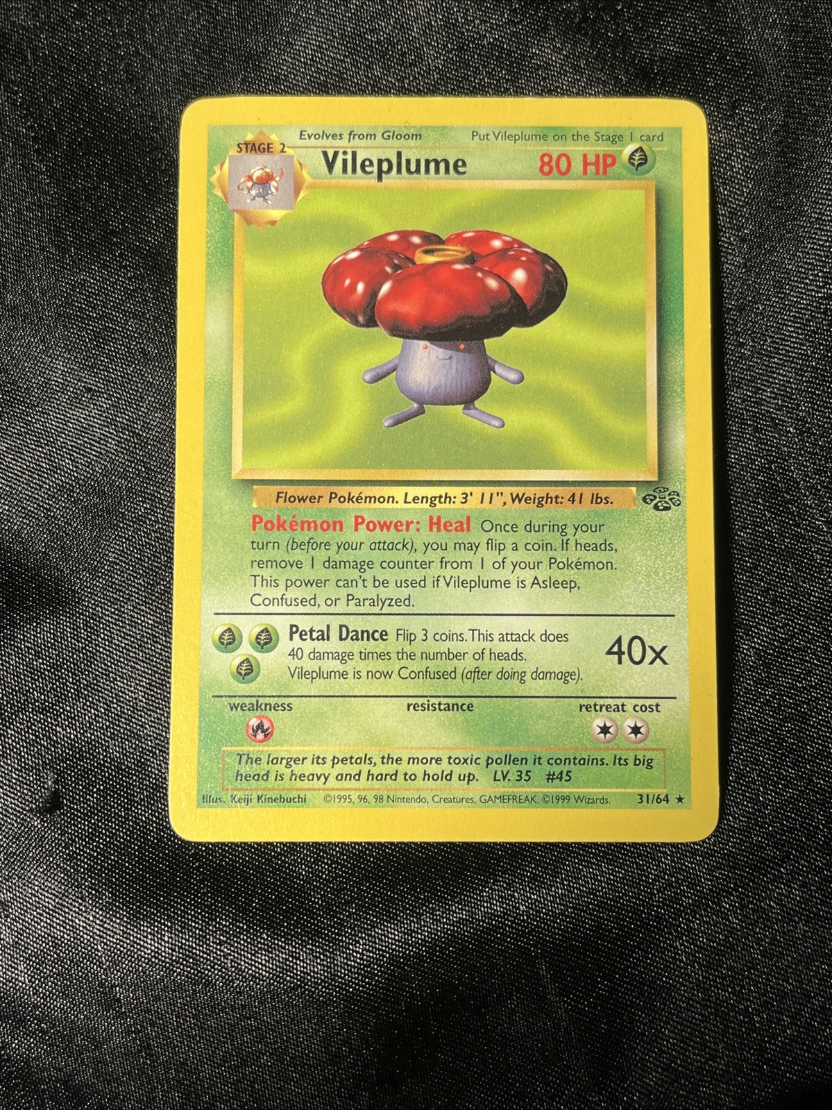 Vileplume 31/64 Regular NON Holo Jungle Set Pokemon Card WOTC LP (A1)