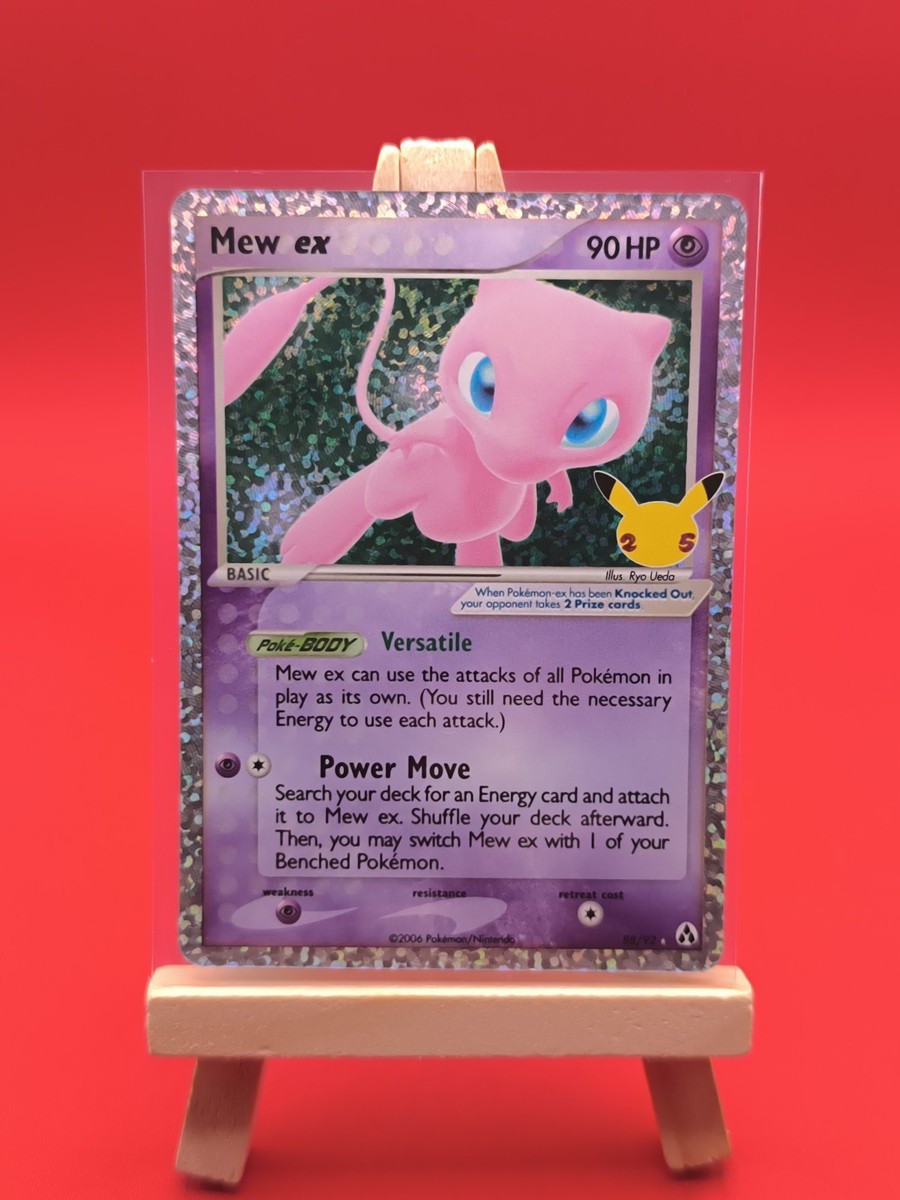 Mew EX 88/92 Celebrations Textured Ultra Rare Holo Pokemon Card