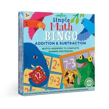 : Simple Math Bingo Game for Ages 5 , Addition  Subtraction Learning Game Th...