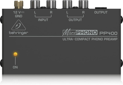 Behringer MICROPHONO PP400 Ultra-Compact Phono Preamplifier for Turntables with