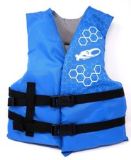 EXXEL OUTDOORS X20 PFD LIFE JACKET BLUE YOUTH 50-90LBS TYPE III USCG - NEW WOT