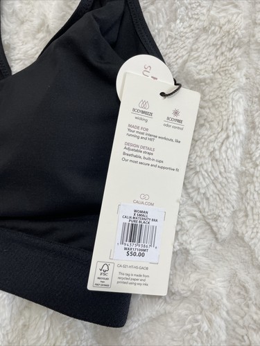 REGGISENO SPORTIVO UNDERWOOD CALIA BY CARRIE DONNA NERO MATERNITÀ taglia X-Small nuovo con etichette - Foto 5 di 7