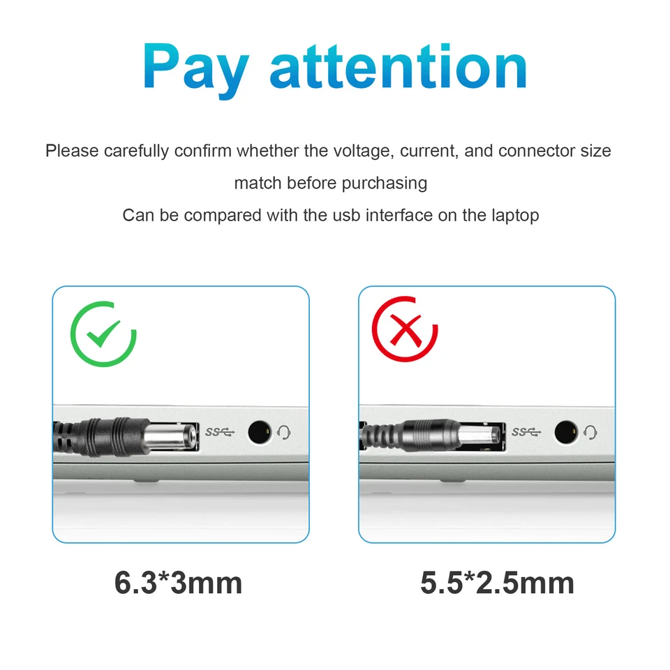 AC Adapter Laptop Charger For Toshiba TECRA M11 M10 M7 A11 A9 A10 Power Supply - Image 3 of 4