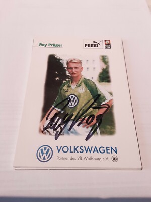 Signierte AK Roy Präger VfL Wolfsburg  NEU