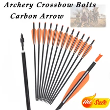 16-22 inch Crossbow Bolts Carbon Arrows Archery Target Hunting Shooting Outdoor