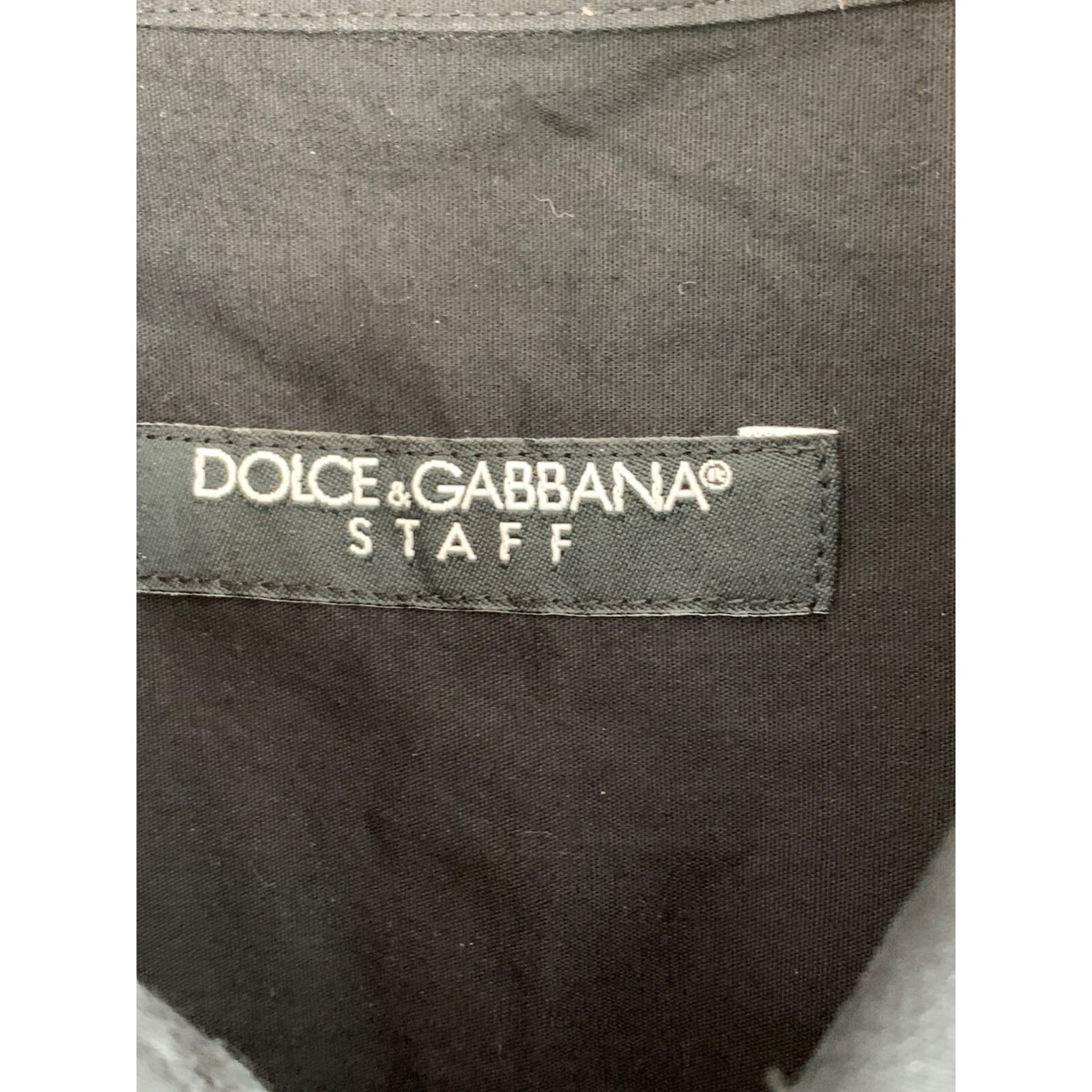 Dolce & Gabbana ブラックリネンシャツ　イタリア製　Italy Men's dolce & Gabbana black dress shirt Staff XL 18 / 45