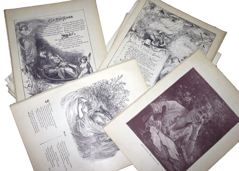 Vintage pages from old books, people illustrations for art projects/scrapbooking