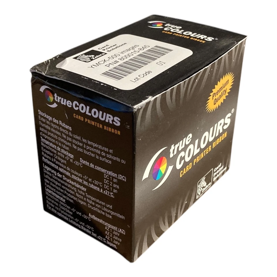 NEW Zebra 800015-845 True Colors Card Printer Ink Ribbon 500 Images per Roll - Image 2 of 3