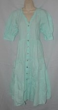 NEW NWOT Light Blue Sz Medium Button Up Tiered Roomy Comfy Midi Dress SHEIN