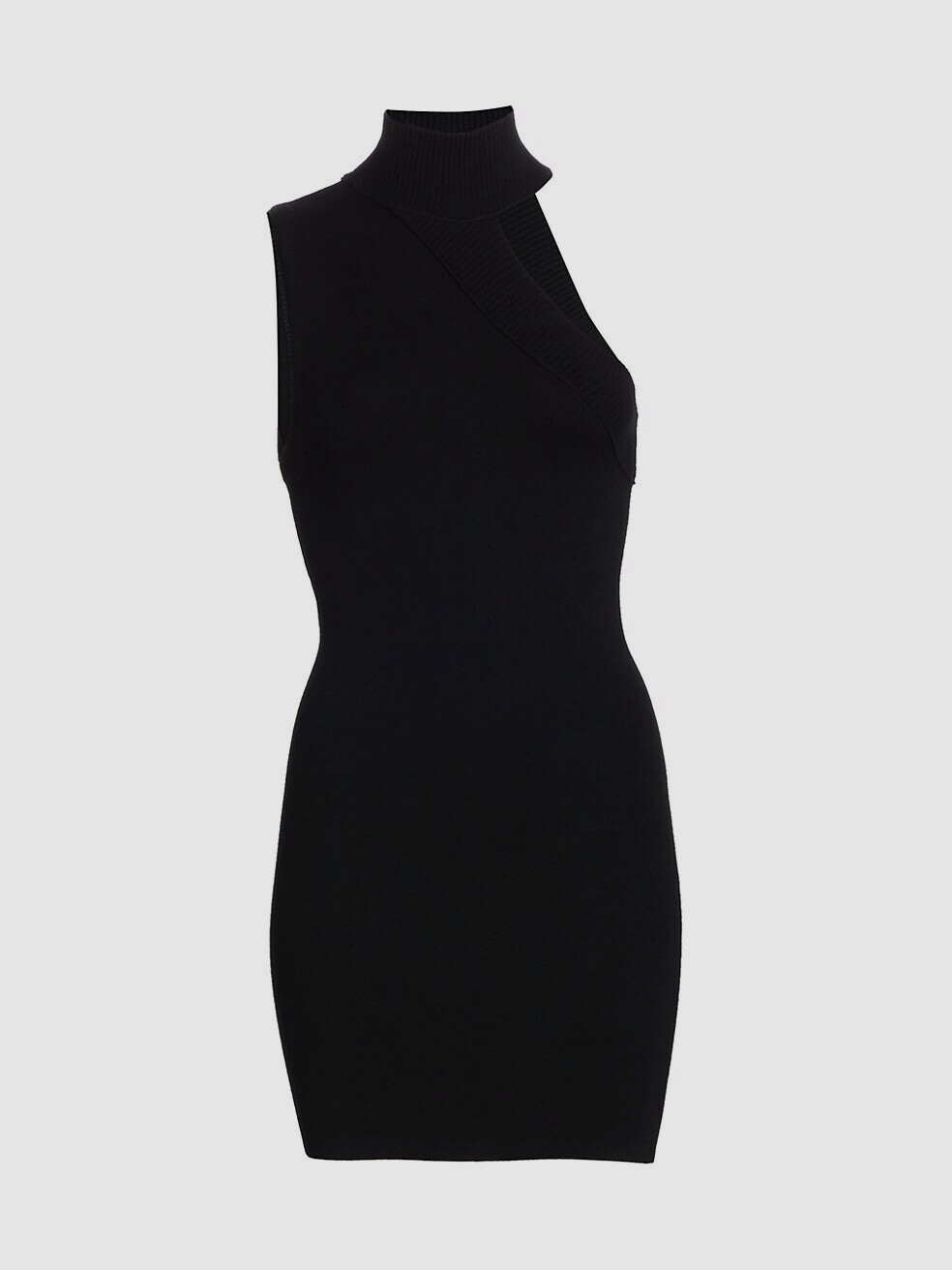 $295 Alice + Olivia Women's Kiki Cutout Black Bodycon Sweater Dress Size XL