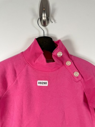 BNWT Crewcuts Girls Mockneck Button Collar Sweatshirt Pink Sz Small 15.5x19.5 - Picture 2 of 10