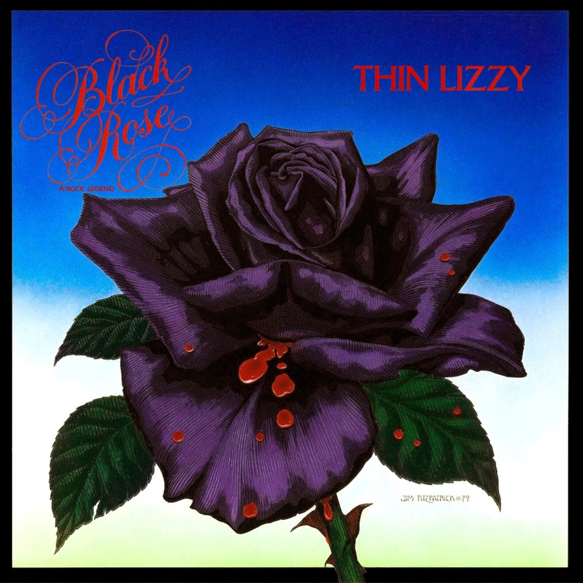 THIN LIZZY Black Rose BANNER 2x2 Ft Fabric Poster Tapestry Flag