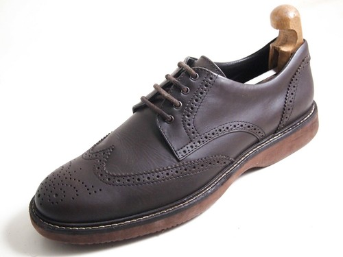 Hogan Wingtip Brogues Brown Leather Men 