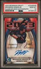 Brandon Winokur 2023 Bowman Draft Class Of 2023 Auto Card #23A-BWR PSA 10