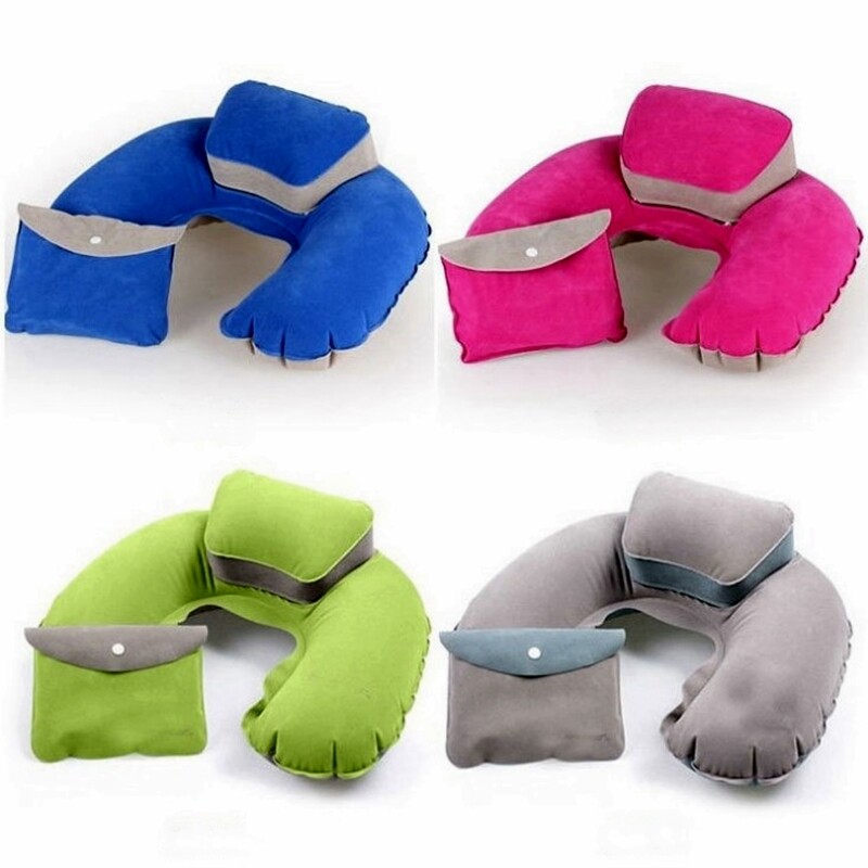 Travel Pillow Neck Cushion Air Cushion Pillow Inflatable Camping Car Travel
