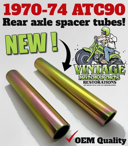 New Honda ATC90 axle spacer tube set 1970-74 US90 ATC 90 short and long pair nos