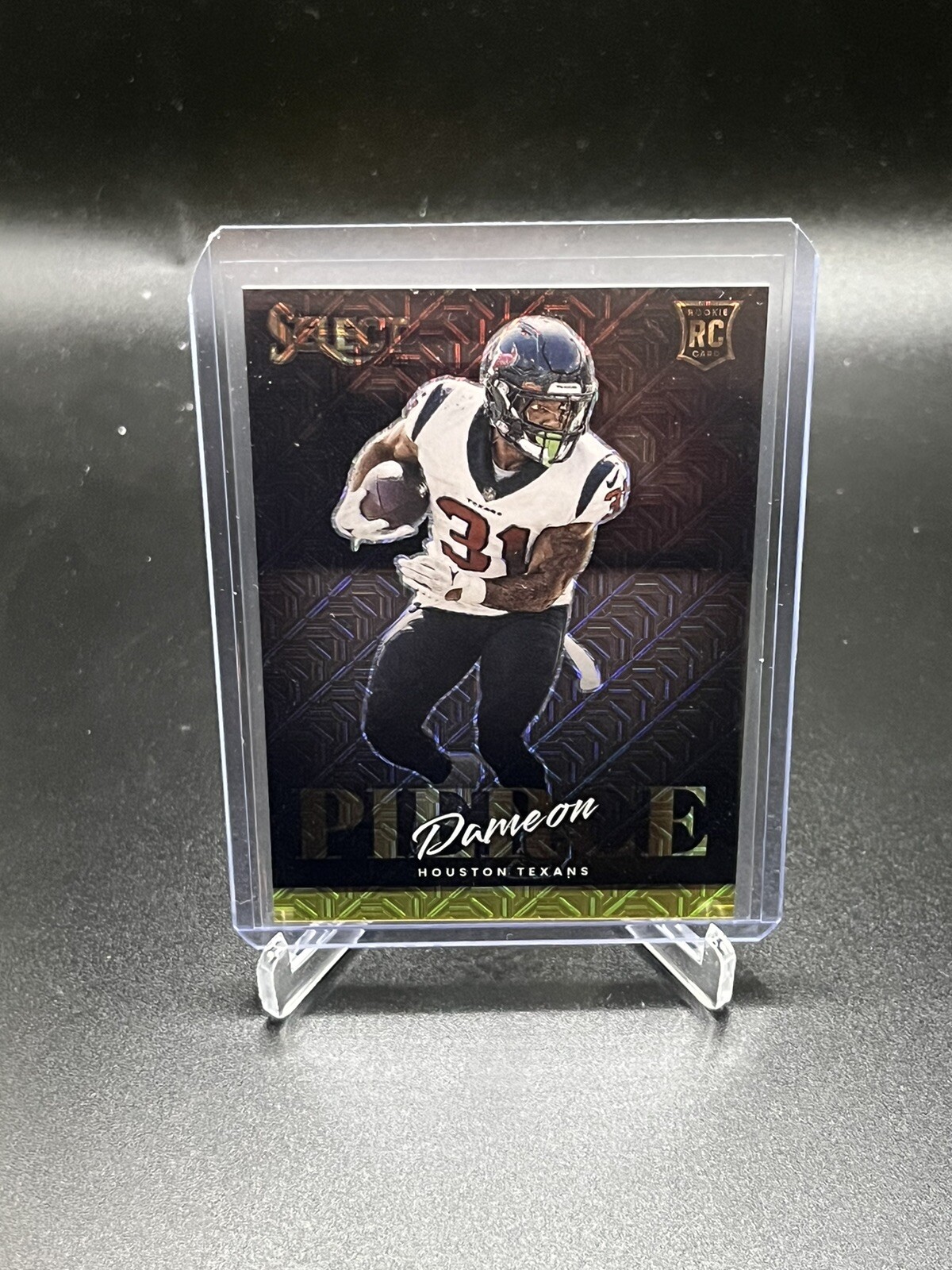 2022 Select Dameon Pierce Artistic Selections SSP GOLD #05/10 Rookie RC Case Hit