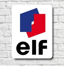 ELF PETROLEUM PLAKETTE WANDSCHILD WERKSTATT BENZINSCHILD GAS &Ouml;L MANN H&Ouml;HLE AUTOMOBILIA