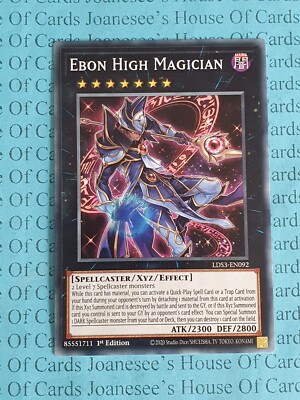 Ebon High Magician LDS3-EN092 Yu-Gi-Oh Card 1st Edition New