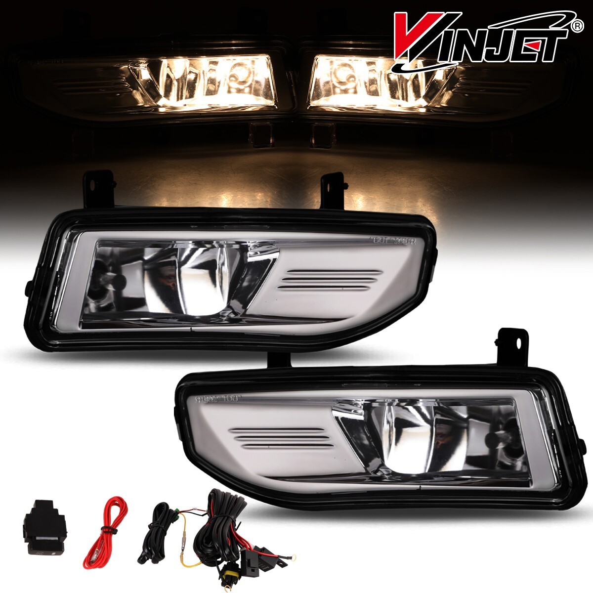 Fog Lights For 2022-2025 Nissan Frontier S/SV Bumper Lamps w 