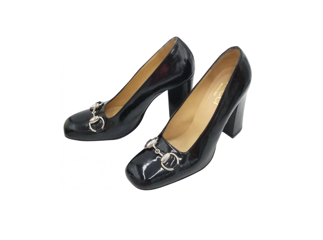 Gucci Patent Leather Horse Bit Pumps Size US 6.5* (See Description