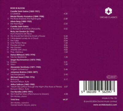 ERIN MORLEY / GERALD MARTIN MOORE ROSE IN BLOOM NEW CD