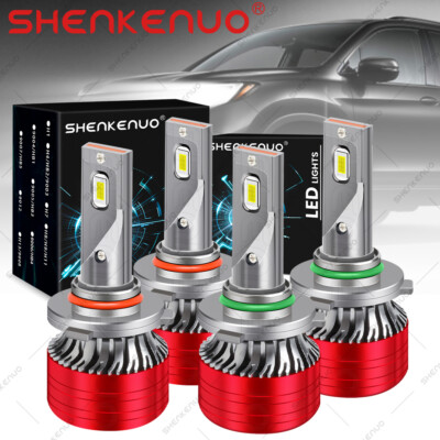 For Chevrolet Caprice 1987-1989 1990 white LED Headlight High & Low Beam Bulbs